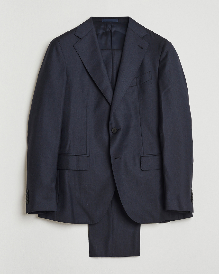 Mies | Puvut | Caruso | Aida Super 130s Wool Suit Navy