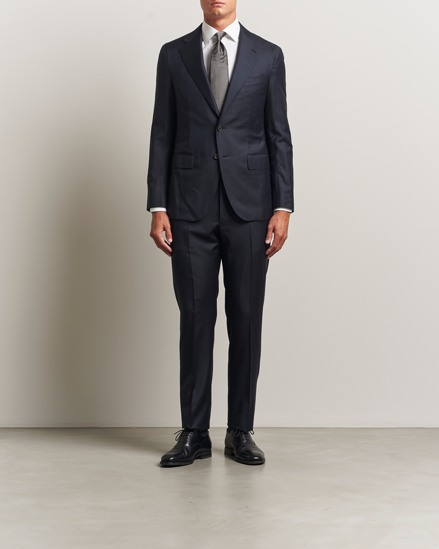 Mies | Puvut | Caruso | Aida Super 130s Wool Suit Navy