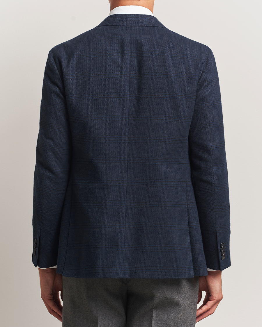 Mies | Pikkutakit | Caruso | Aida Brushed Cotton Blazer Navy Check