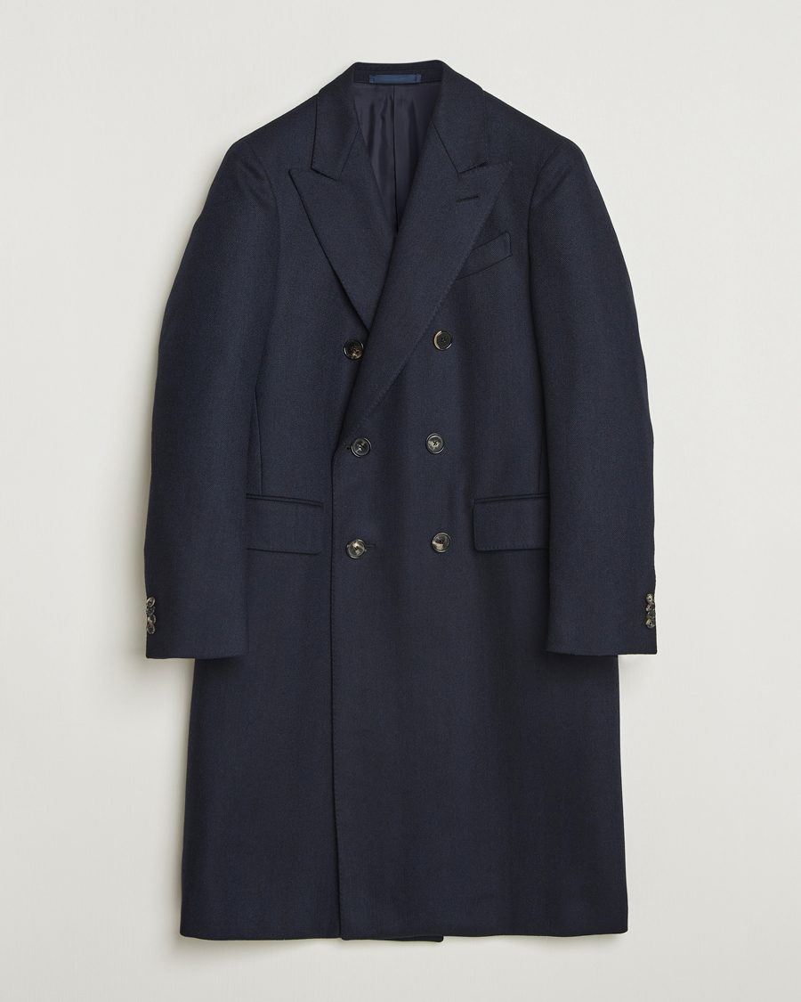 Mies | Takit | Caruso | Aida Double Breasted Wool Coat Navy