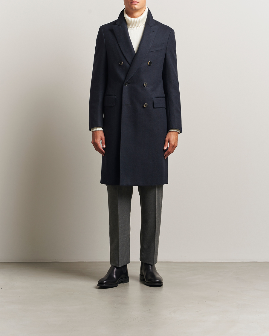 Mies | Takit | Caruso | Aida Double Breasted Wool Coat Navy