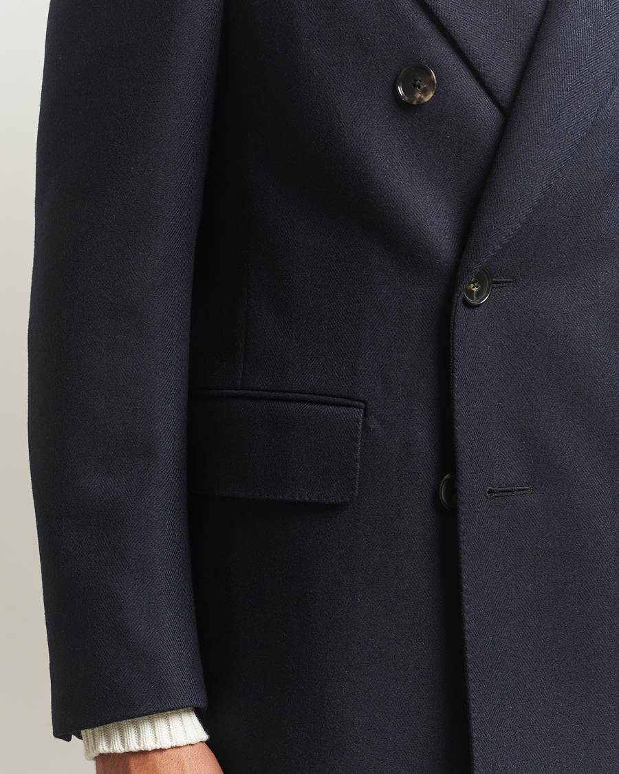 Mies | Takit | Caruso | Aida Double Breasted Wool Coat Navy