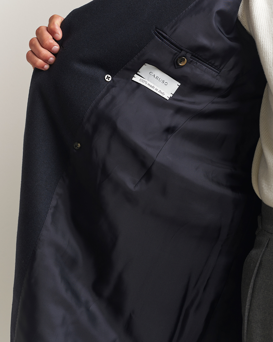 Mies | Takit | Caruso | Aida Double Breasted Wool Coat Navy