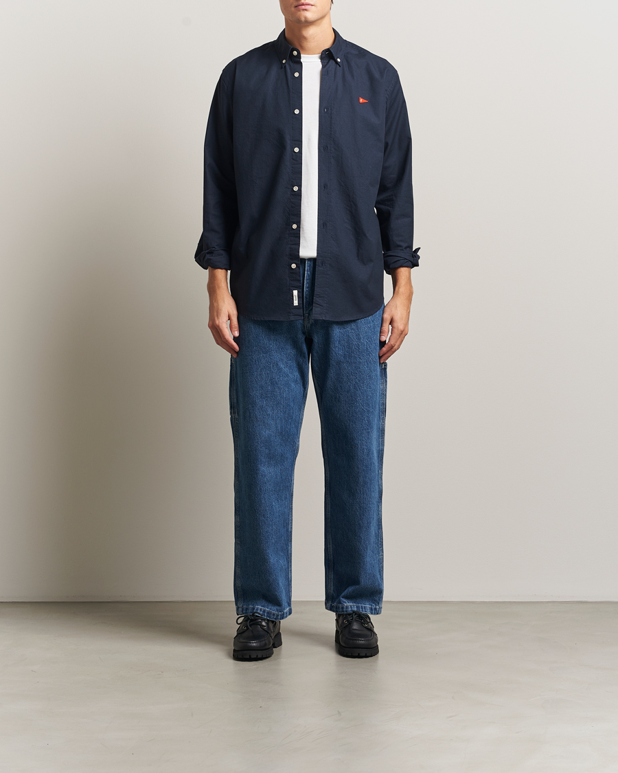 Mies | Kauluspaidat | Forét | Flag Regular Fit Oxford Shirt Navy