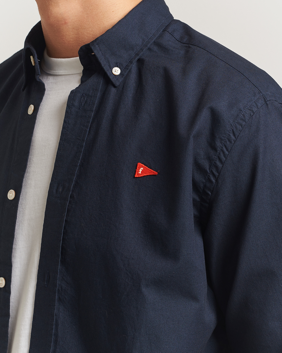 Mies | Kauluspaidat | Forét | Flag Regular Fit Oxford Shirt Navy