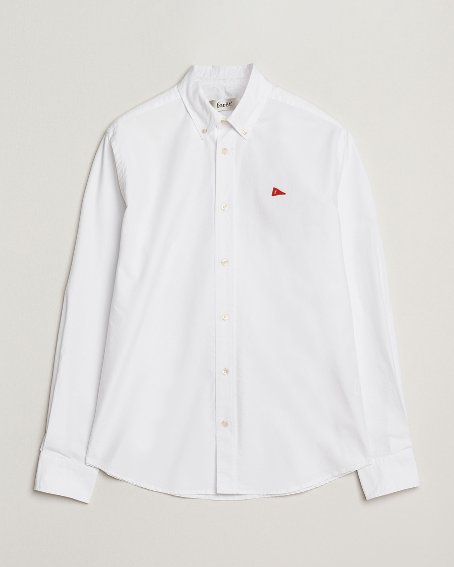 Mies | Kauluspaidat | Forét | Flag Regular Fit Oxford Shirt White