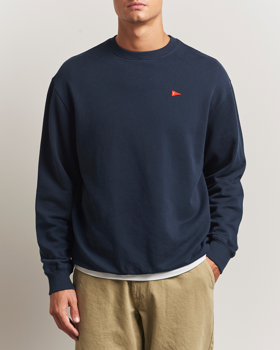 Mies | Puserot | Forét | Flag Sweatshirt Navy