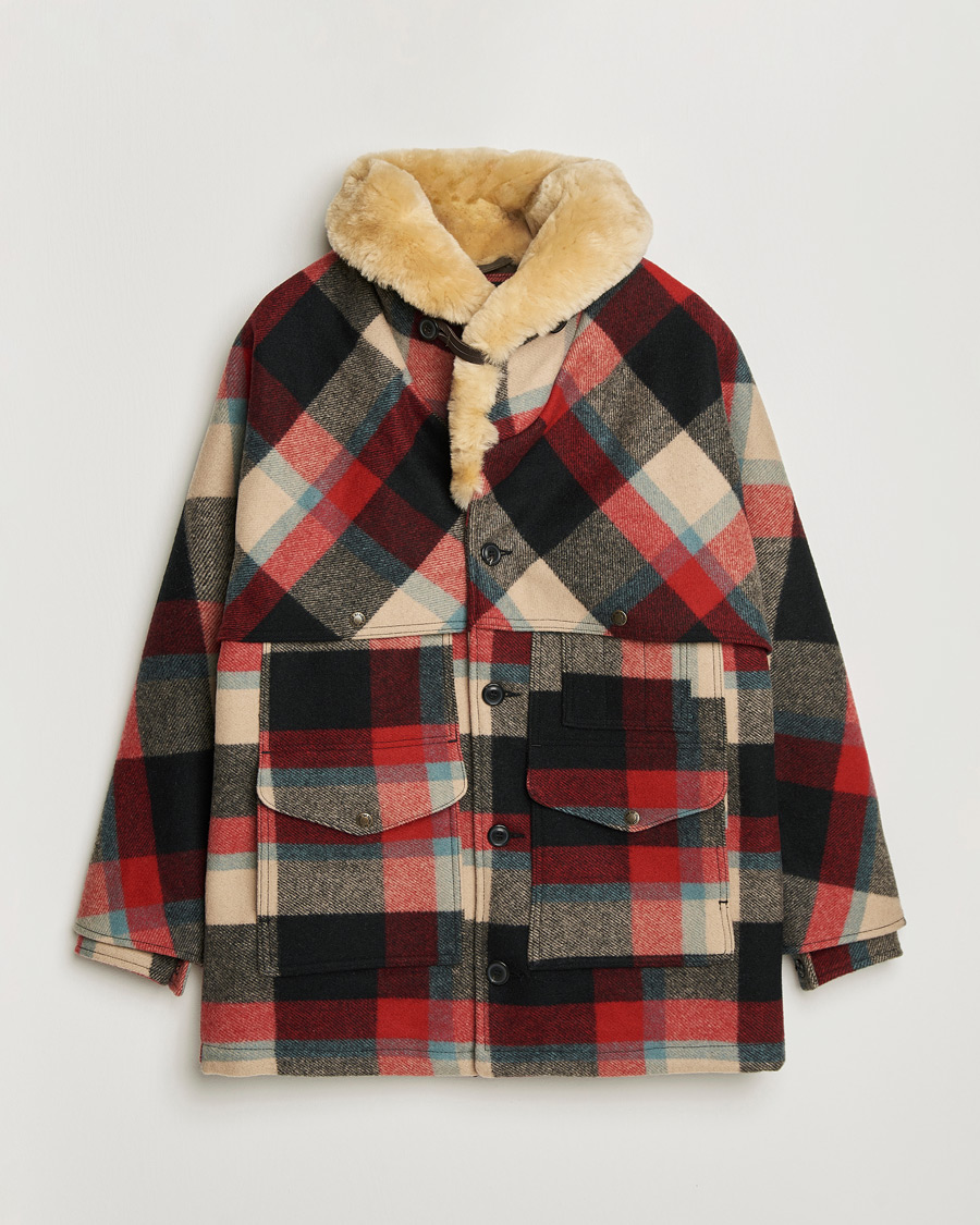 Mies | Takit | Filson | Wool Lined Packer Coat Red/Cream/Blue Plaid