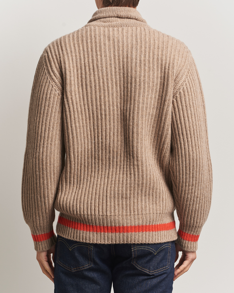 Mies | Puserot | Filson | Bristol Shawl Neck Sweater Oatmeal