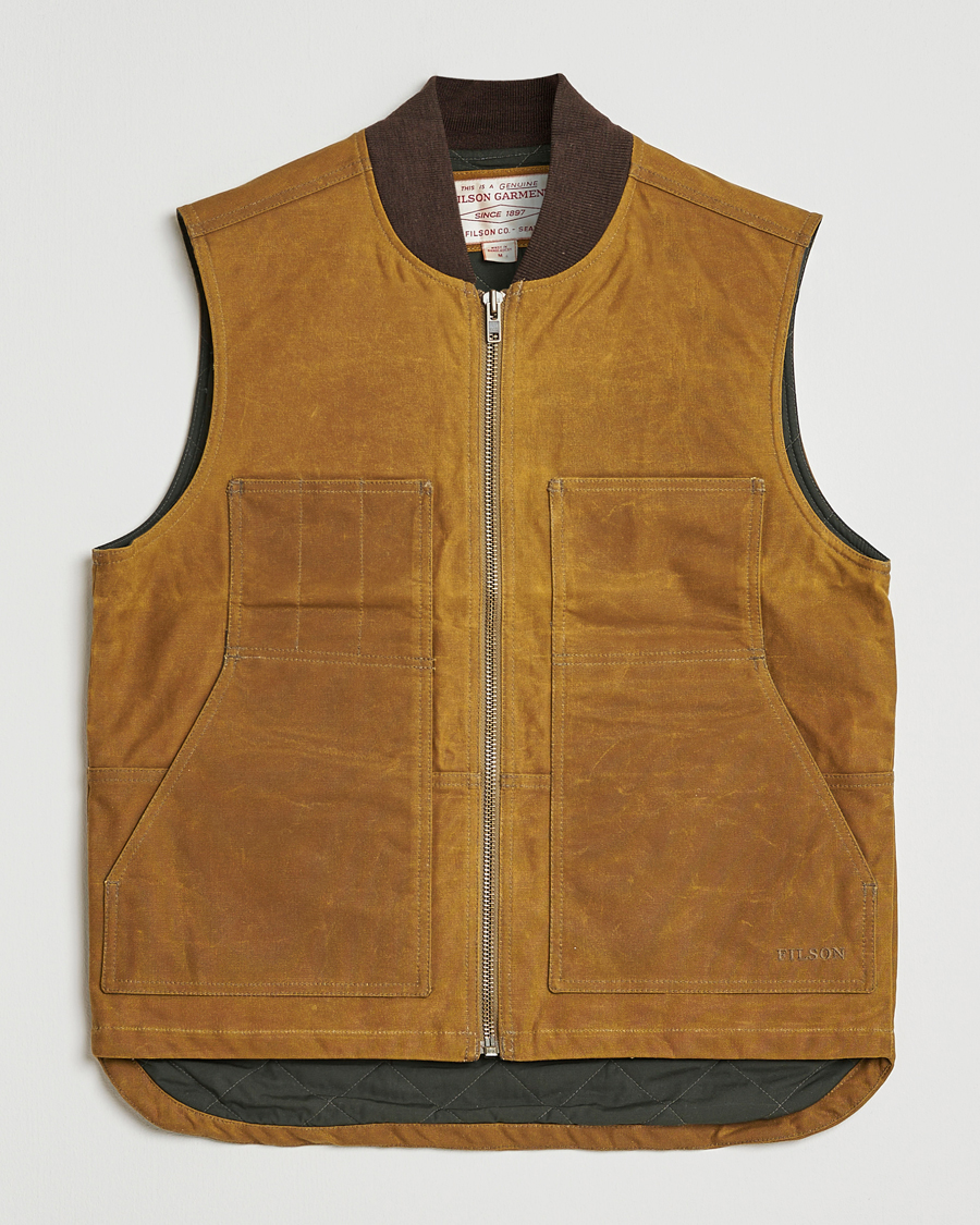 Mies | Takit | Filson | Tin Cloth Insulated Work Vest Dark Tan