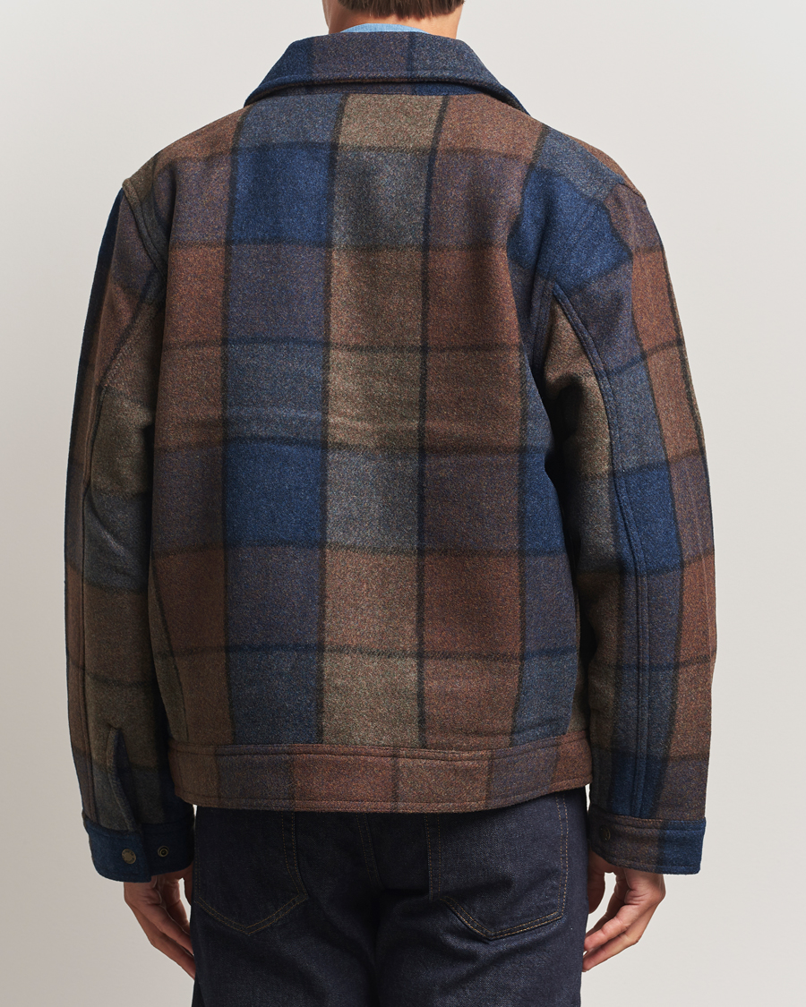 Mies | Takit | Filson | Mackinaw Checked Wool Work Jacket Blue/Brown