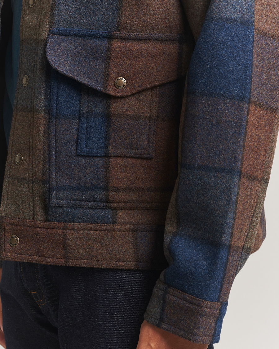 Mies | Takit | Filson | Mackinaw Checked Wool Work Jacket Blue/Brown