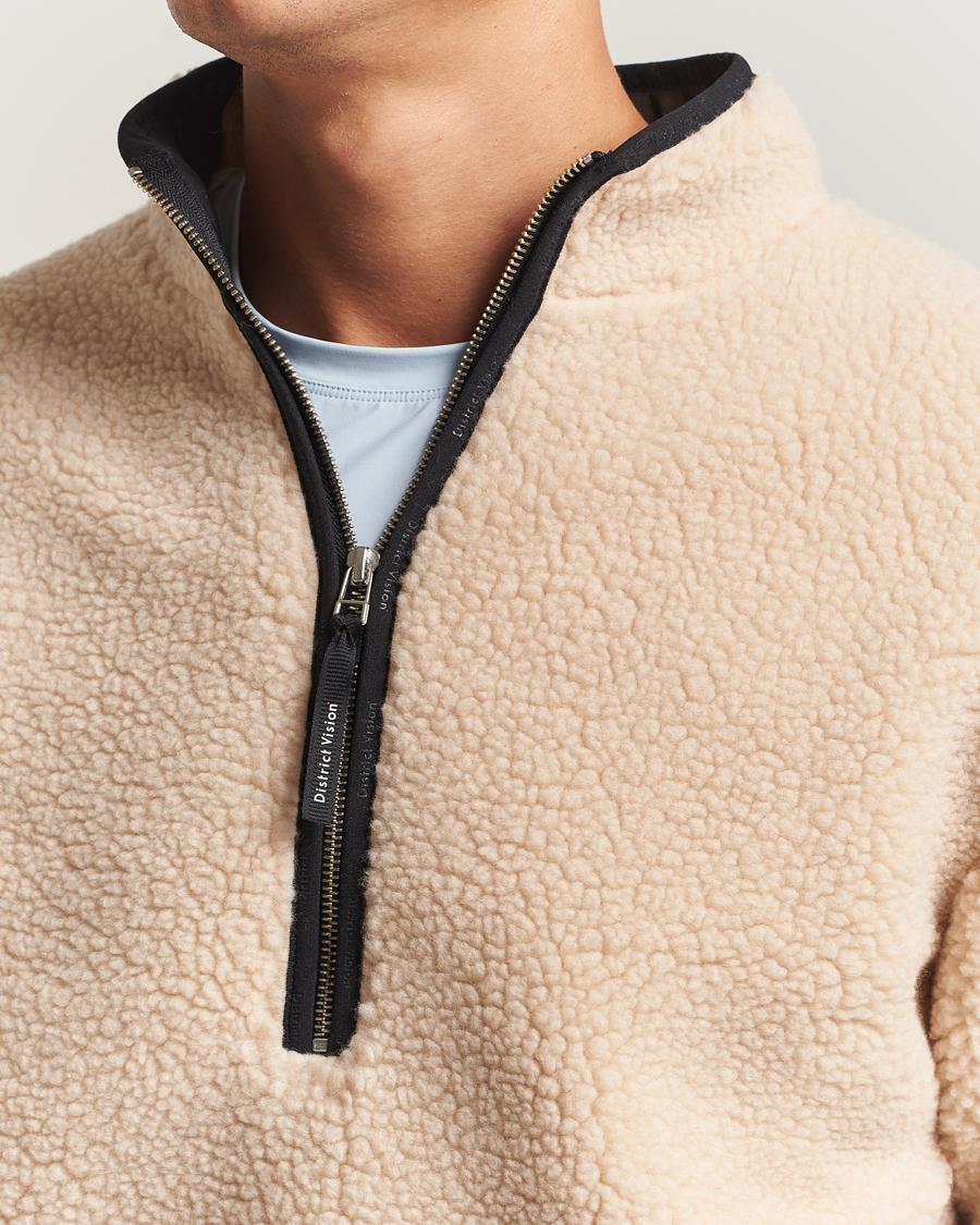 Mies | Puserot | District Vision | Heavyweight Half Zip Pile Fleece Quartz