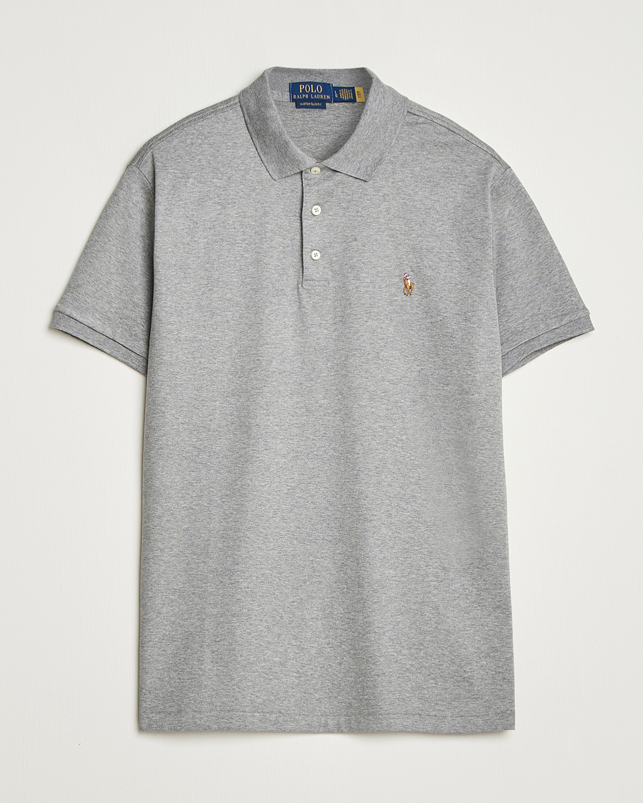 Mies | Pikeet | Polo Ralph Lauren | Custom Slim Fit Cotton Polo Steel Heather