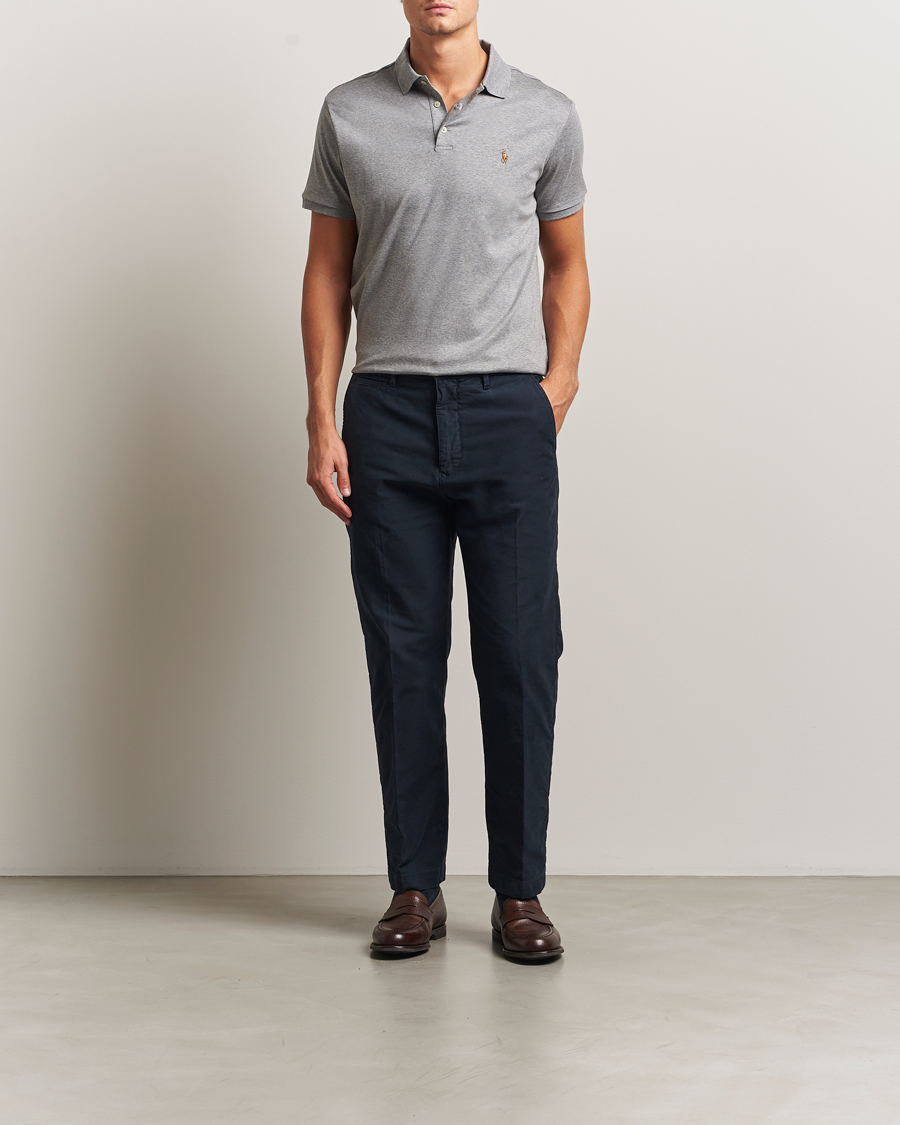 Mies | Pikeet | Polo Ralph Lauren | Custom Slim Fit Cotton Polo Steel Heather