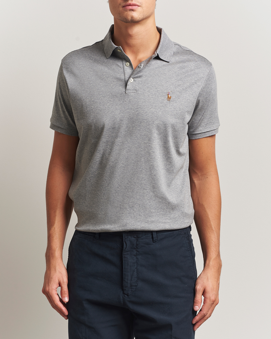 Mies | Pikeet | Polo Ralph Lauren | Custom Slim Fit Cotton Polo Steel Heather