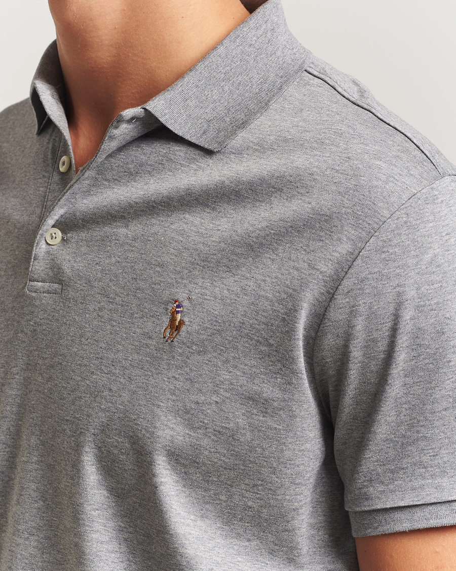 Mies | Pikeet | Polo Ralph Lauren | Custom Slim Fit Cotton Polo Steel Heather