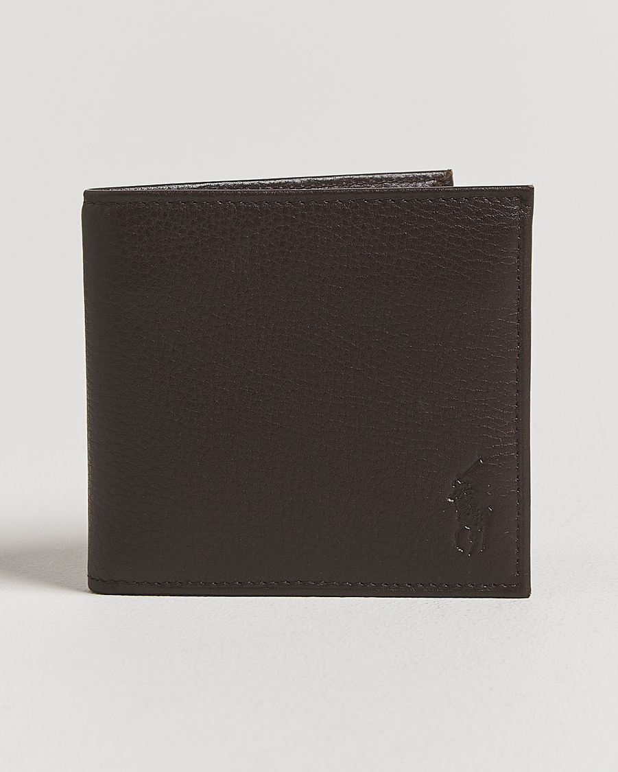 Mies | Lompakot | Polo Ralph Lauren | Pebbled Leather Billfold Wallet Brown