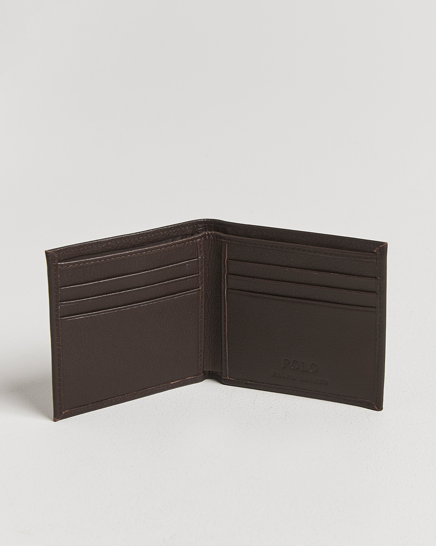 Mies | Lompakot | Polo Ralph Lauren | Pebbled Leather Billfold Wallet Brown