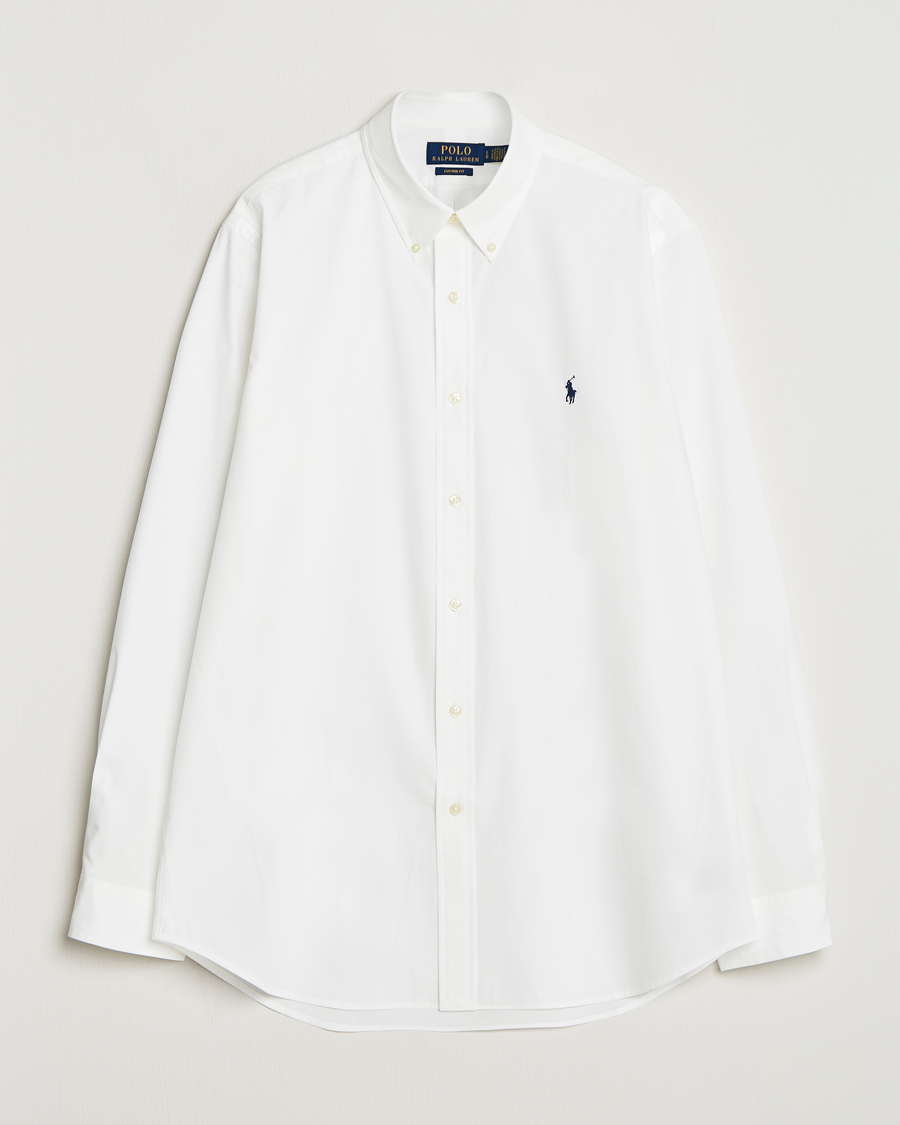 Mies | Kauluspaidat | Polo Ralph Lauren | Custom Fit Stretch Poplin Shirt White