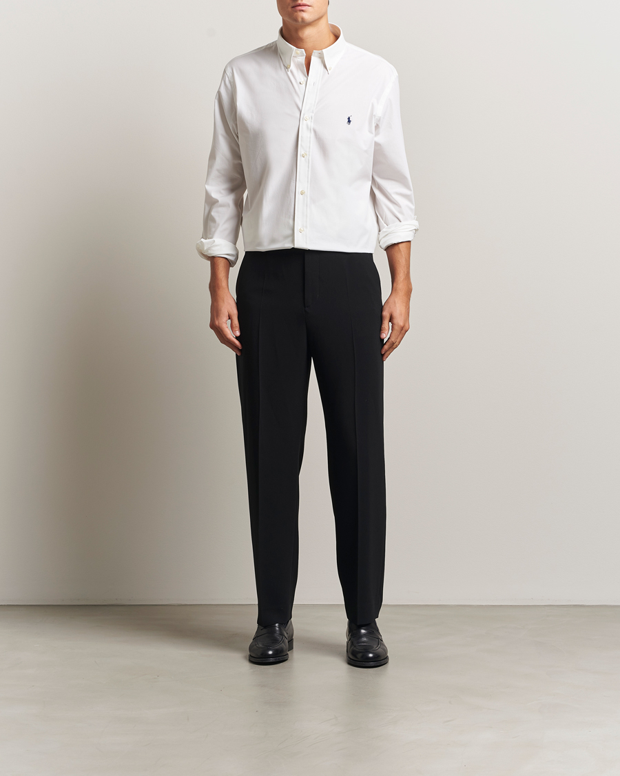 Mies | Kauluspaidat | Polo Ralph Lauren | Custom Fit Stretch Poplin Shirt White