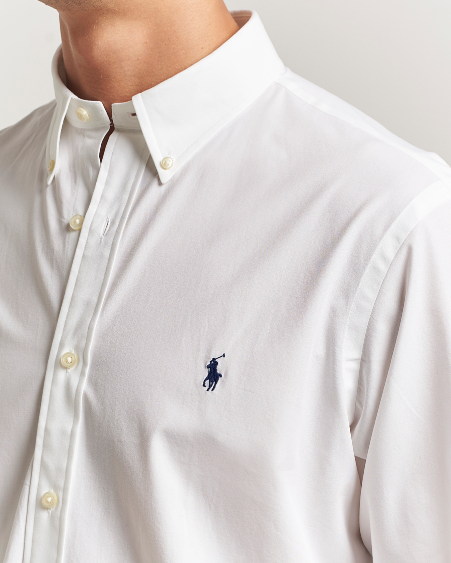 Mies | Kauluspaidat | Polo Ralph Lauren | Custom Fit Stretch Poplin Shirt White