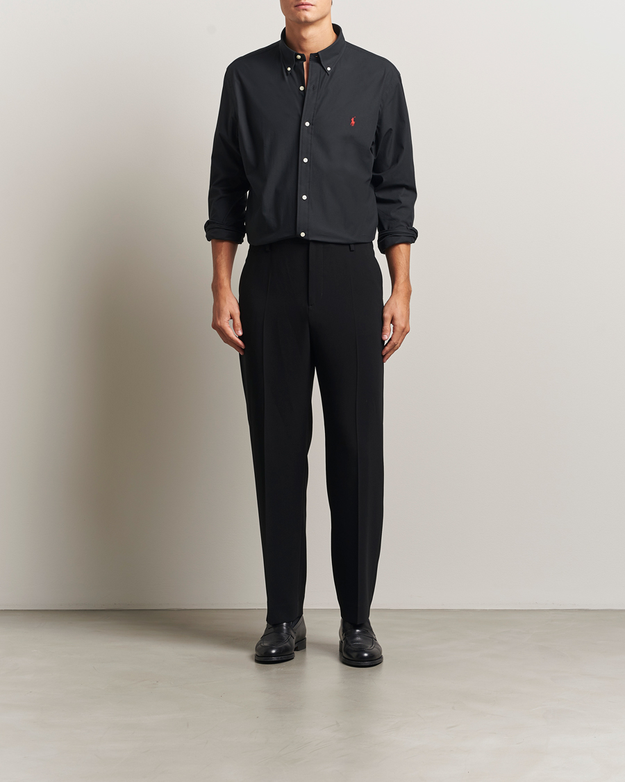 Mies | Kauluspaidat | Polo Ralph Lauren | Custom Fit Stretch Poplin Shirt Polo Black