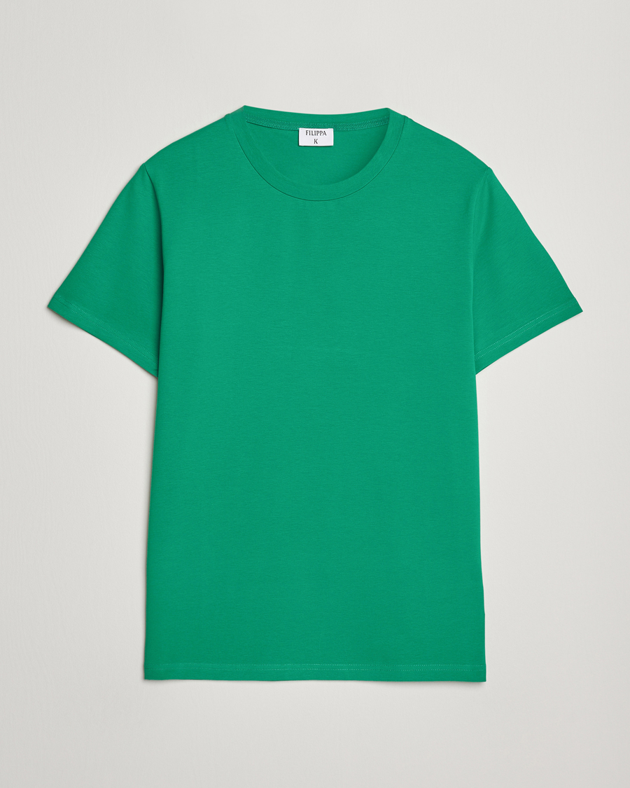 Mies | T-paidat | Filippa K | Soft Lycra T-Shirt Apple Green