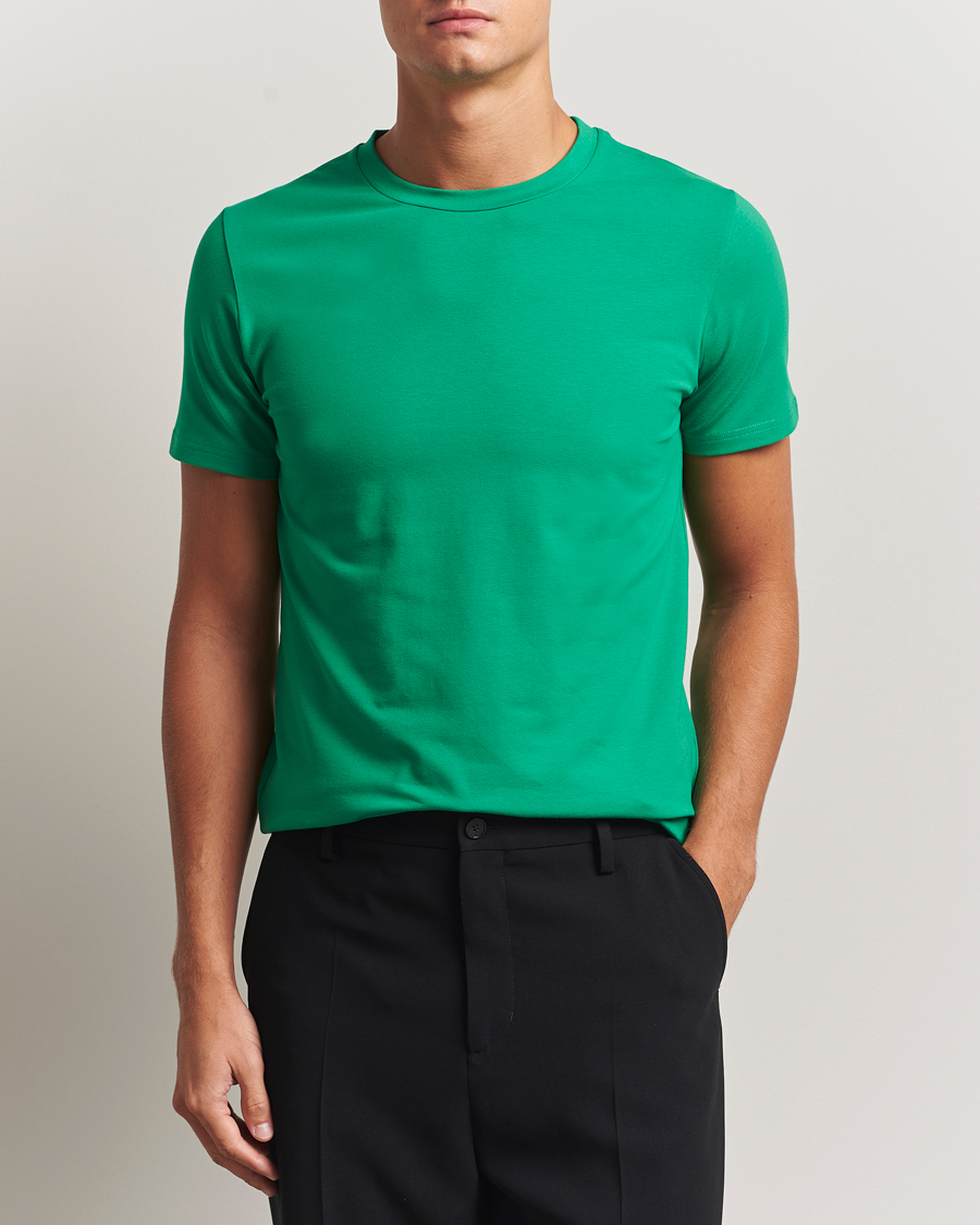 Mies | T-paidat | Filippa K | Soft Lycra T-Shirt Apple Green