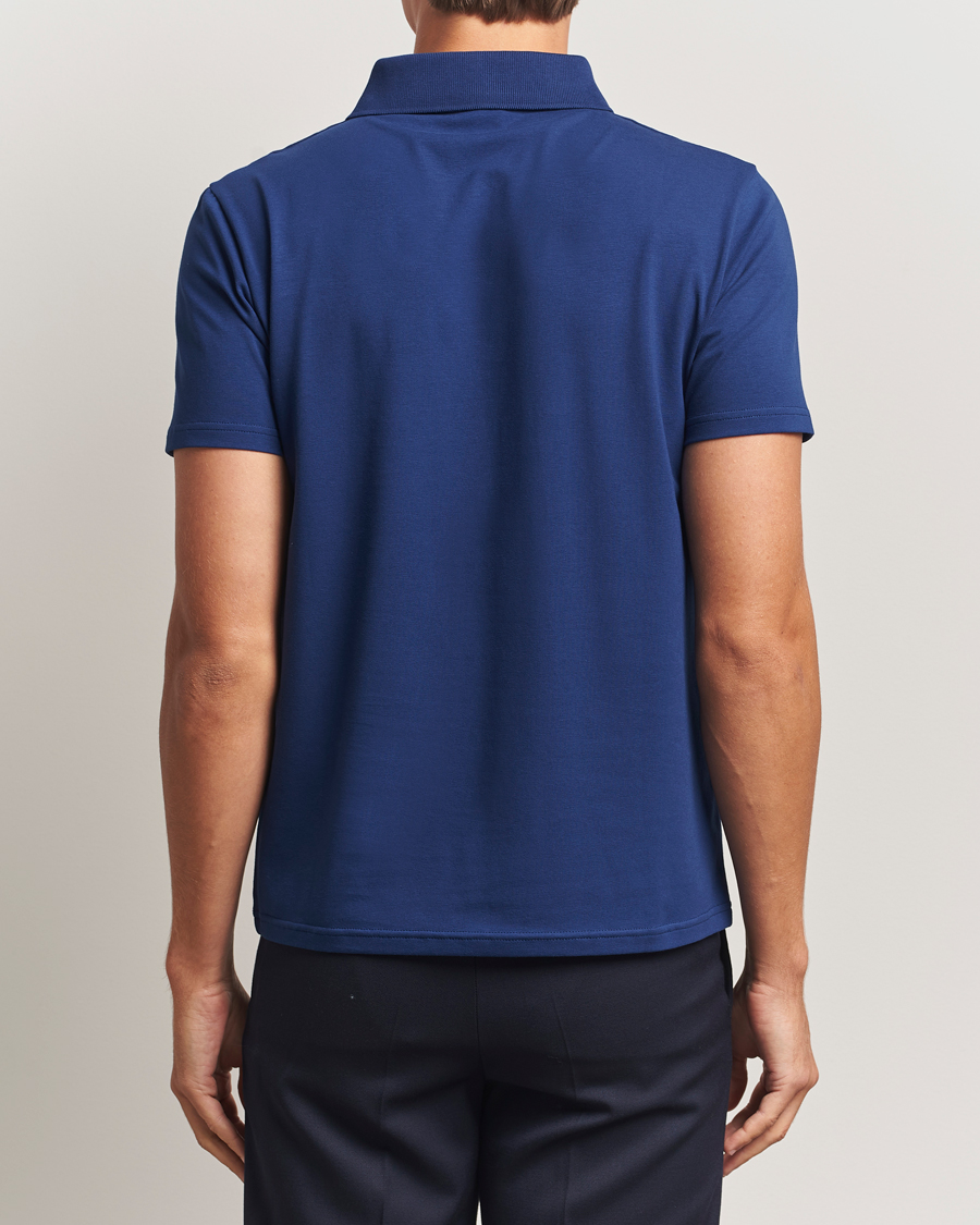 Mies | Pikeet | Filippa K | Soft Lycra Polo T-Shirt Royal Navy