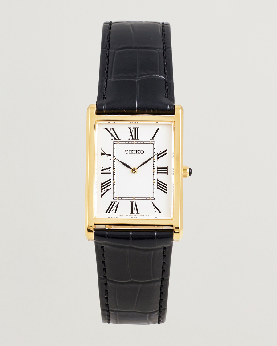 Mies | Seiko Quartz Gold Leather 28mm White Dial | Seiko | Quartz Gold Leather 28mm White Dial