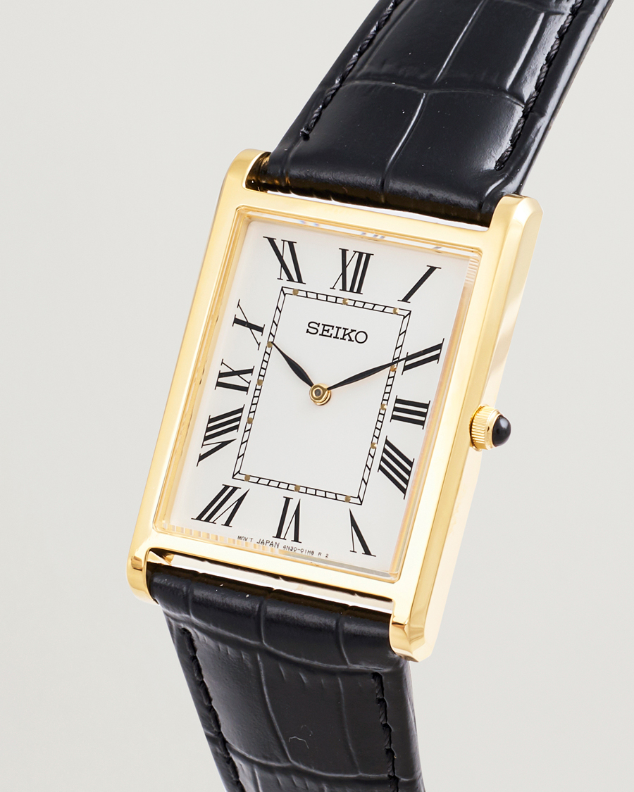 Mies | Seiko Quartz Gold Leather 28mm White Dial | Seiko | Quartz Gold Leather 28mm White Dial