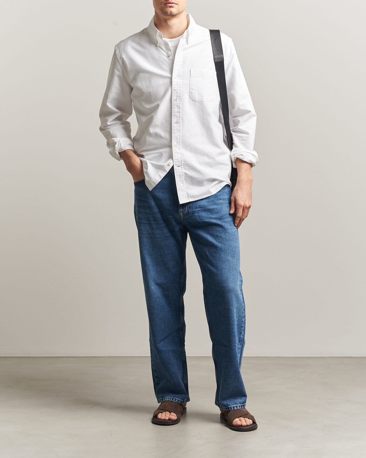 Mies | Kauluspaidat | A Day's March | Classic Oxford Shirt White