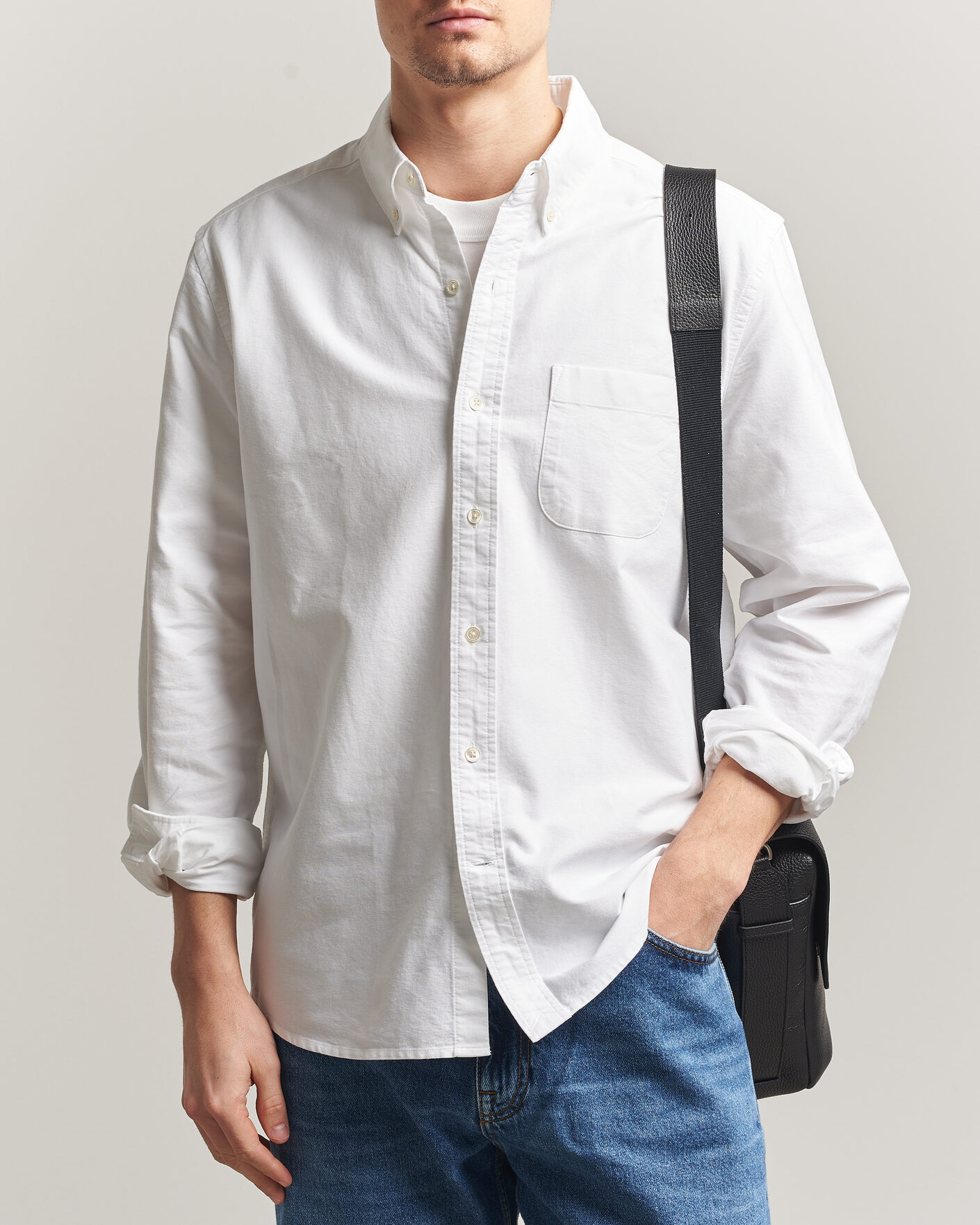 Mies | Kauluspaidat | A Day's March | Classic Oxford Shirt White