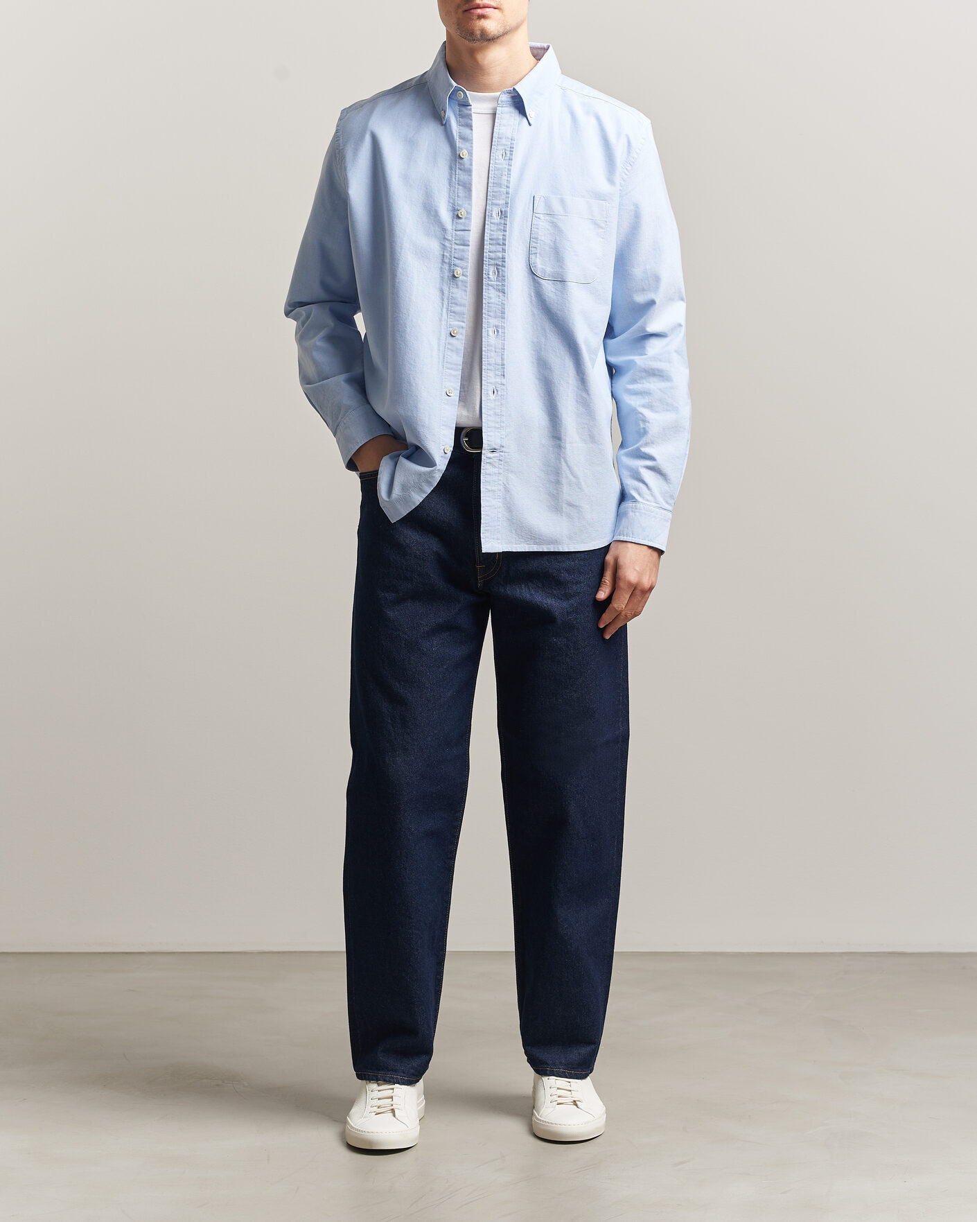 Mies | Kauluspaidat | A Day's March | Classic Oxford Shirt Light Blue
