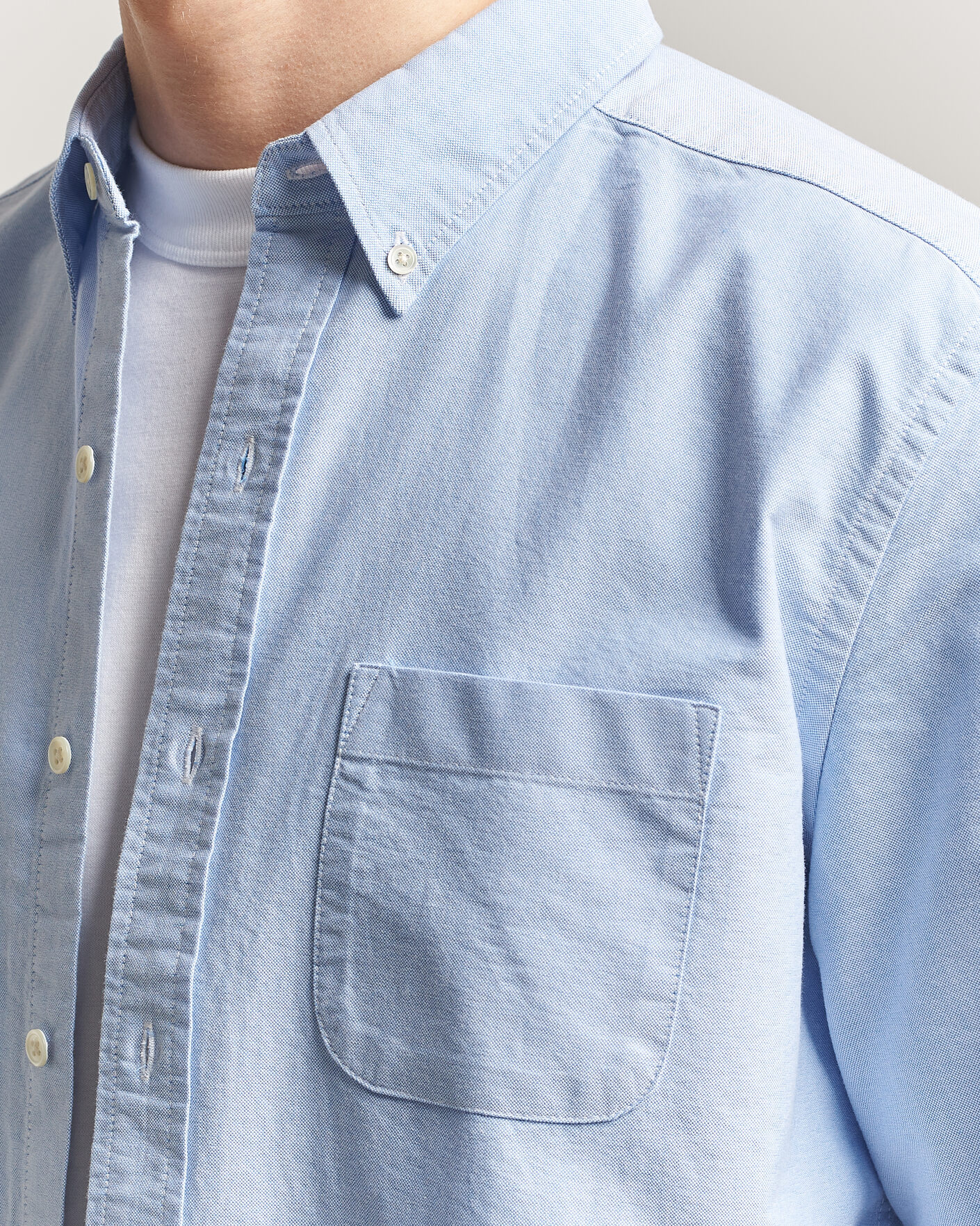 Mies | Kauluspaidat | A Day's March | Classic Oxford Shirt Light Blue