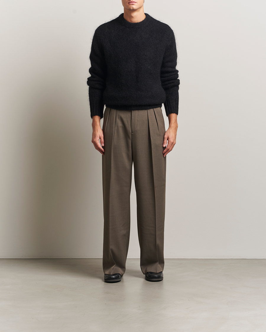 Mies | Puserot | A Day's March | Tietar Mohair Sweater Black
