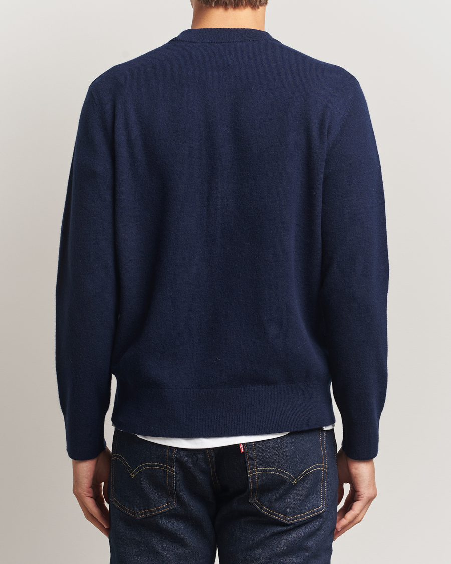 Mies | Puserot | A Day's March | Marlow Cashmere Blend Sweater Navy