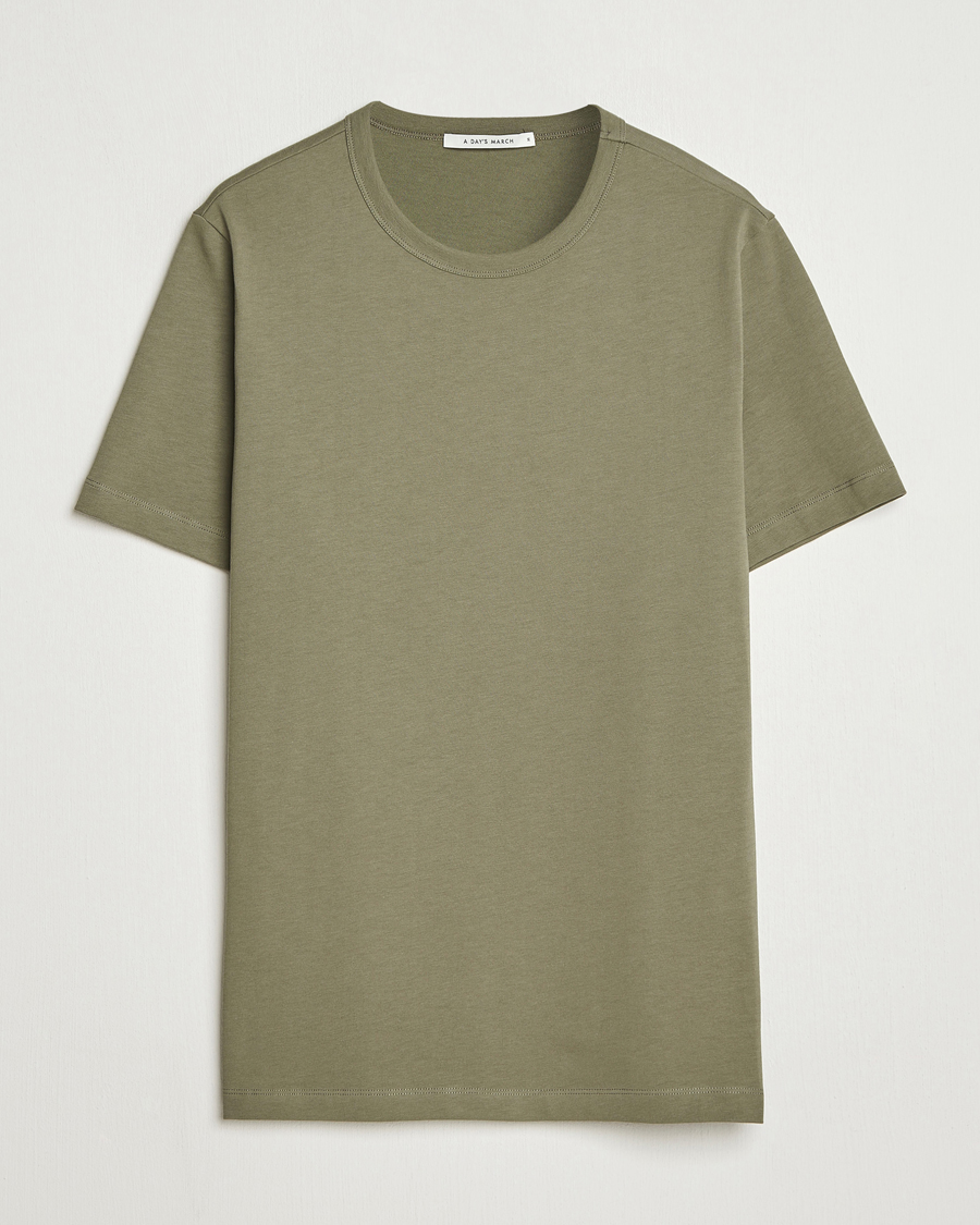 Mies | T-paidat | A Day's March | Heavyweight T-Shirt Smoke Olive