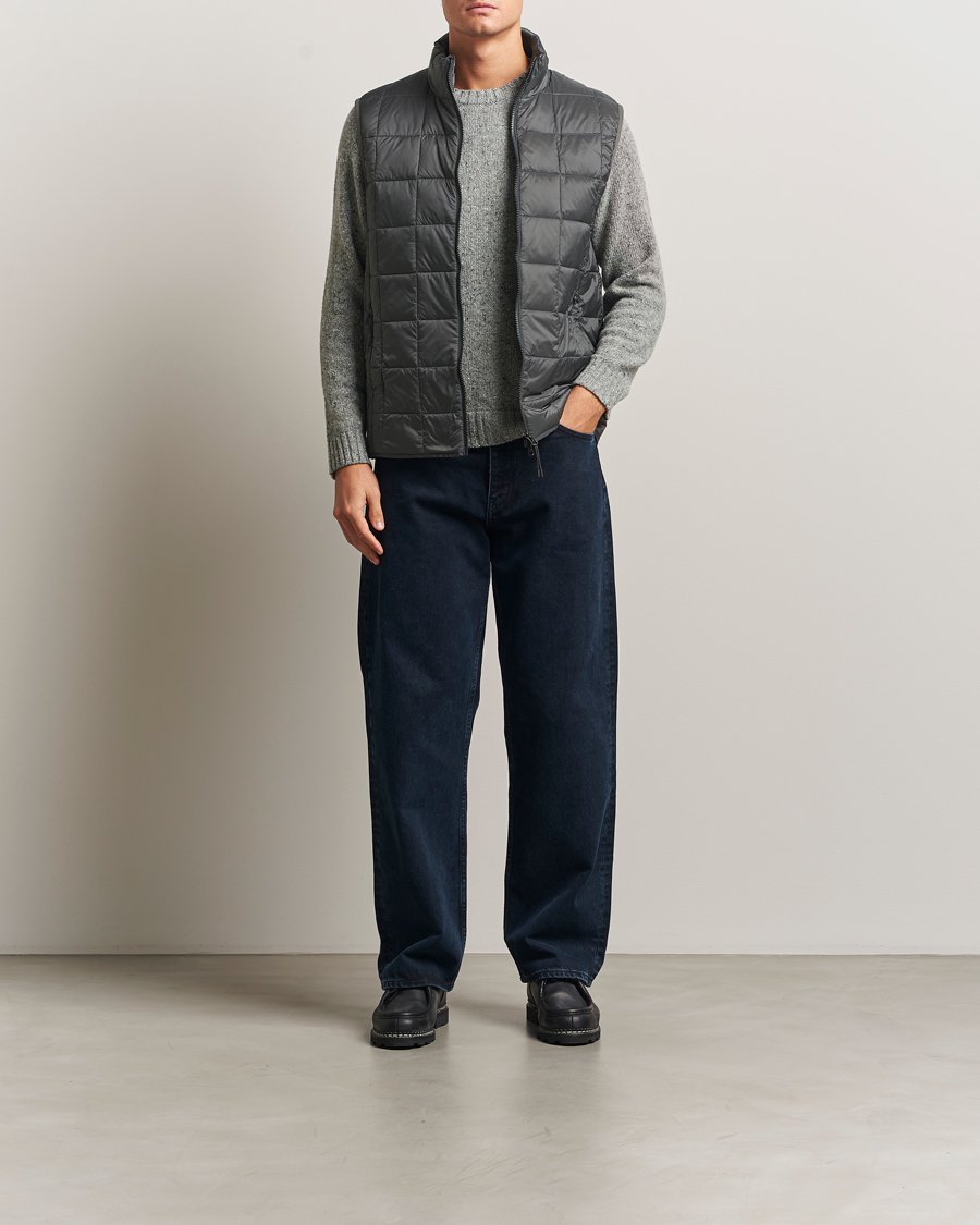 Mies | Ulkoliivit | TAION | High Neck Full Zip Lightweight Down Vest Dark Grey