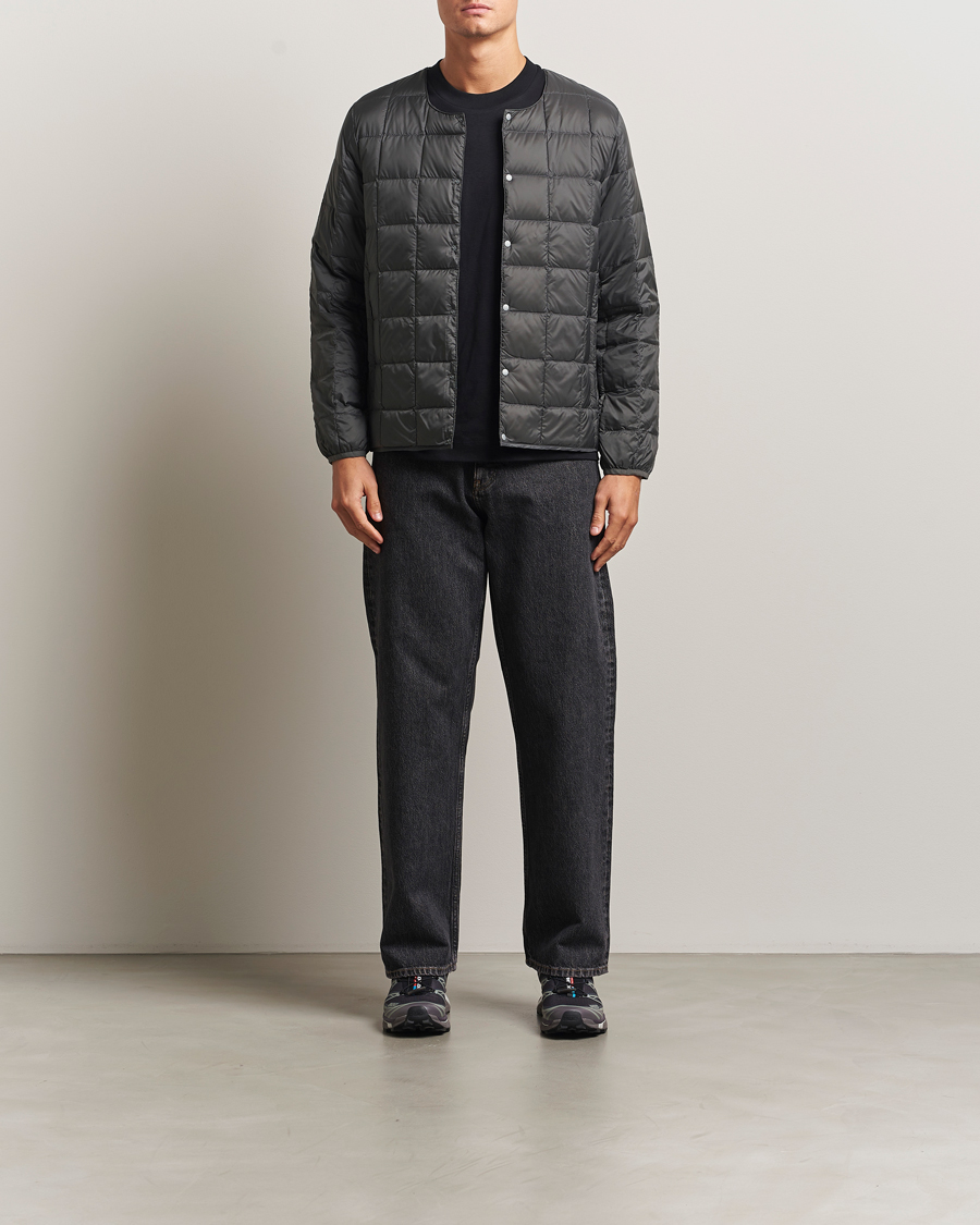 Mies | Takit | TAION | Crew Neck Button Down Jacket Dark Grey