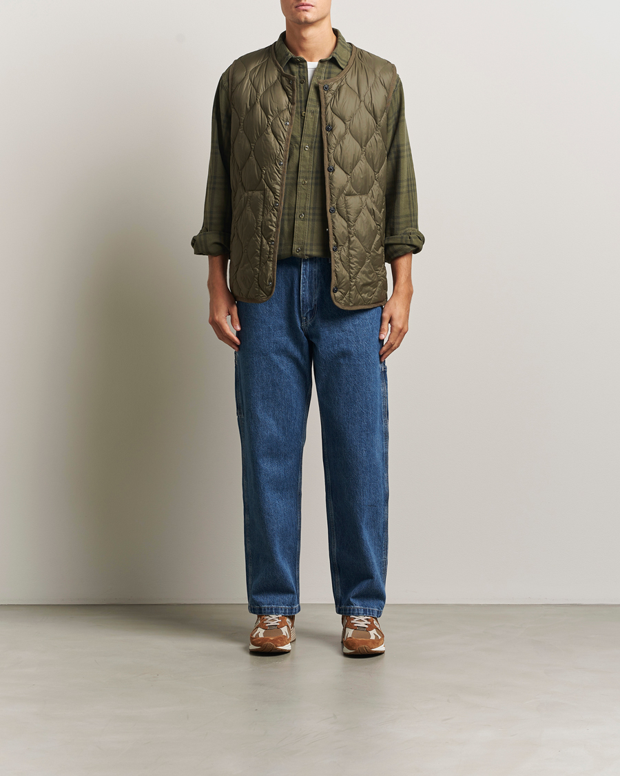 Mies | Ulkoliivit | TAION | Military Crew Neck Down Vest Dark Olive