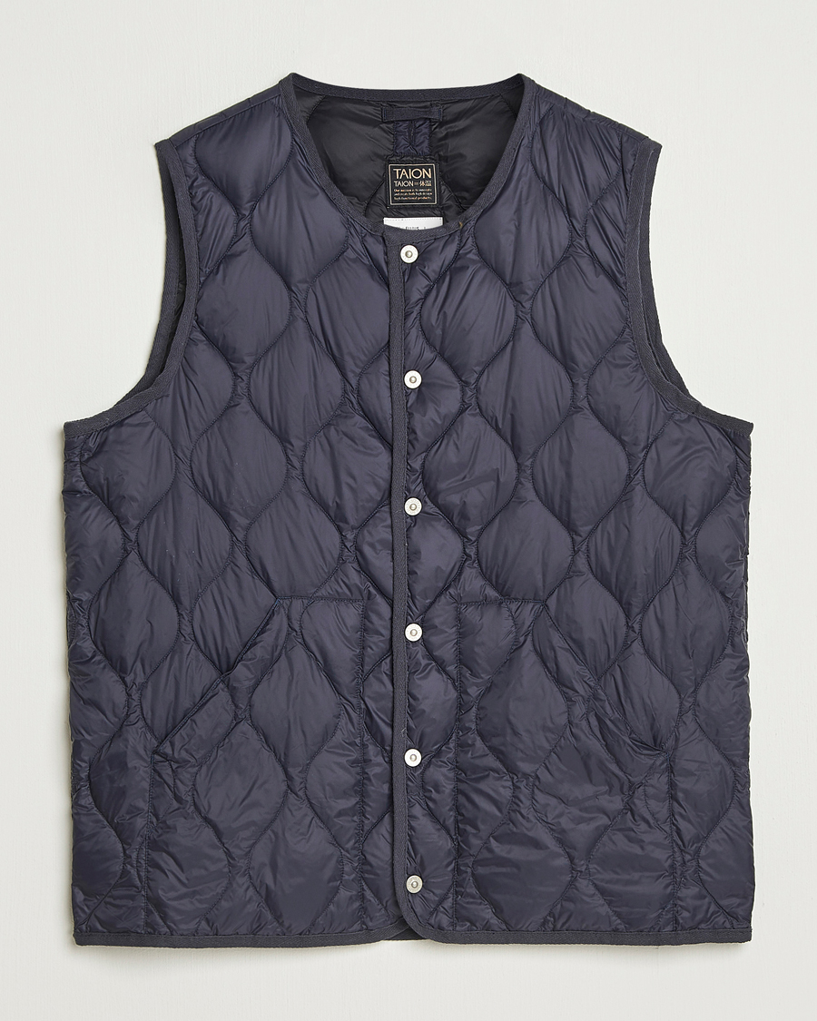 Mies | Ulkoliivit | TAION | Military Crew Neck Down Vest Navy