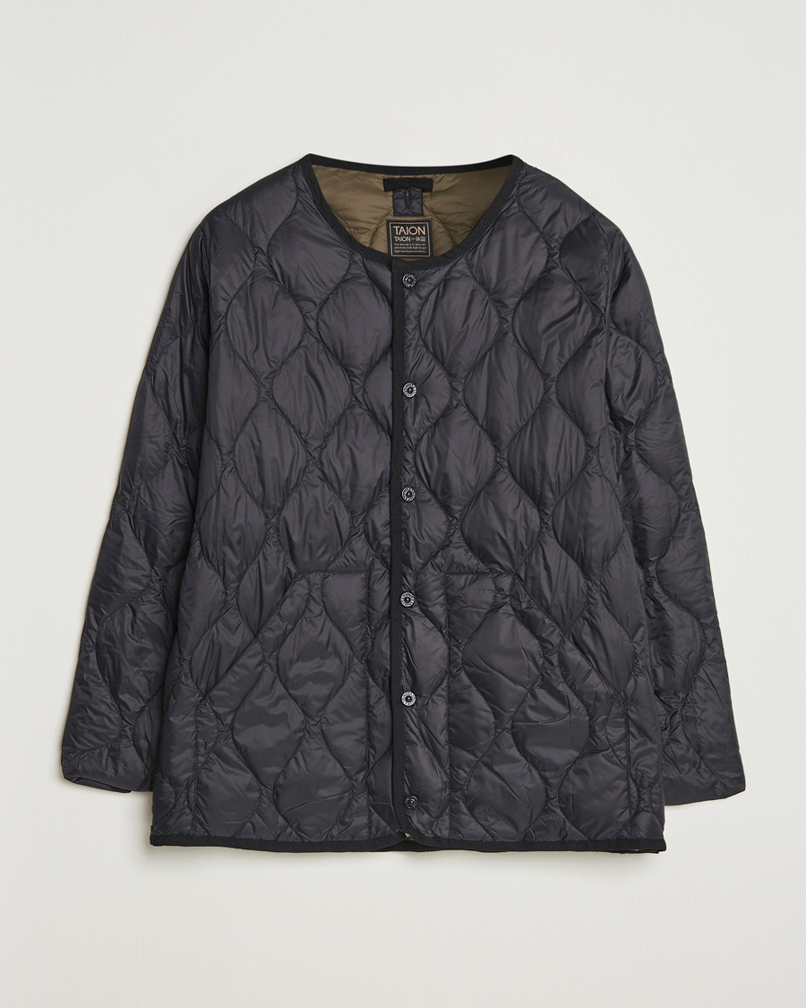 Mies | Takit | TAION | Military Crew Neck Down Jacket Black