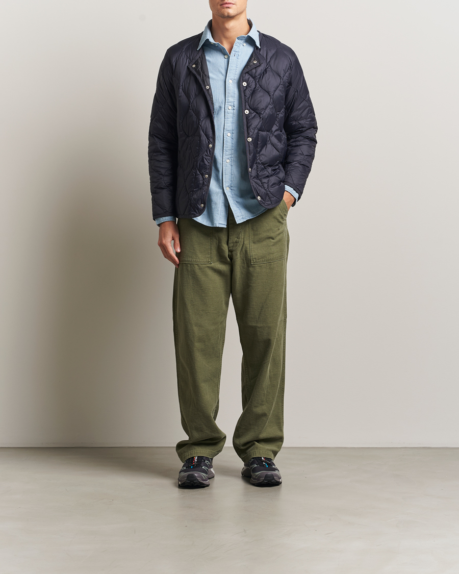 Mies | Takit | TAION | Military Crew Neck Down Jacket Navy