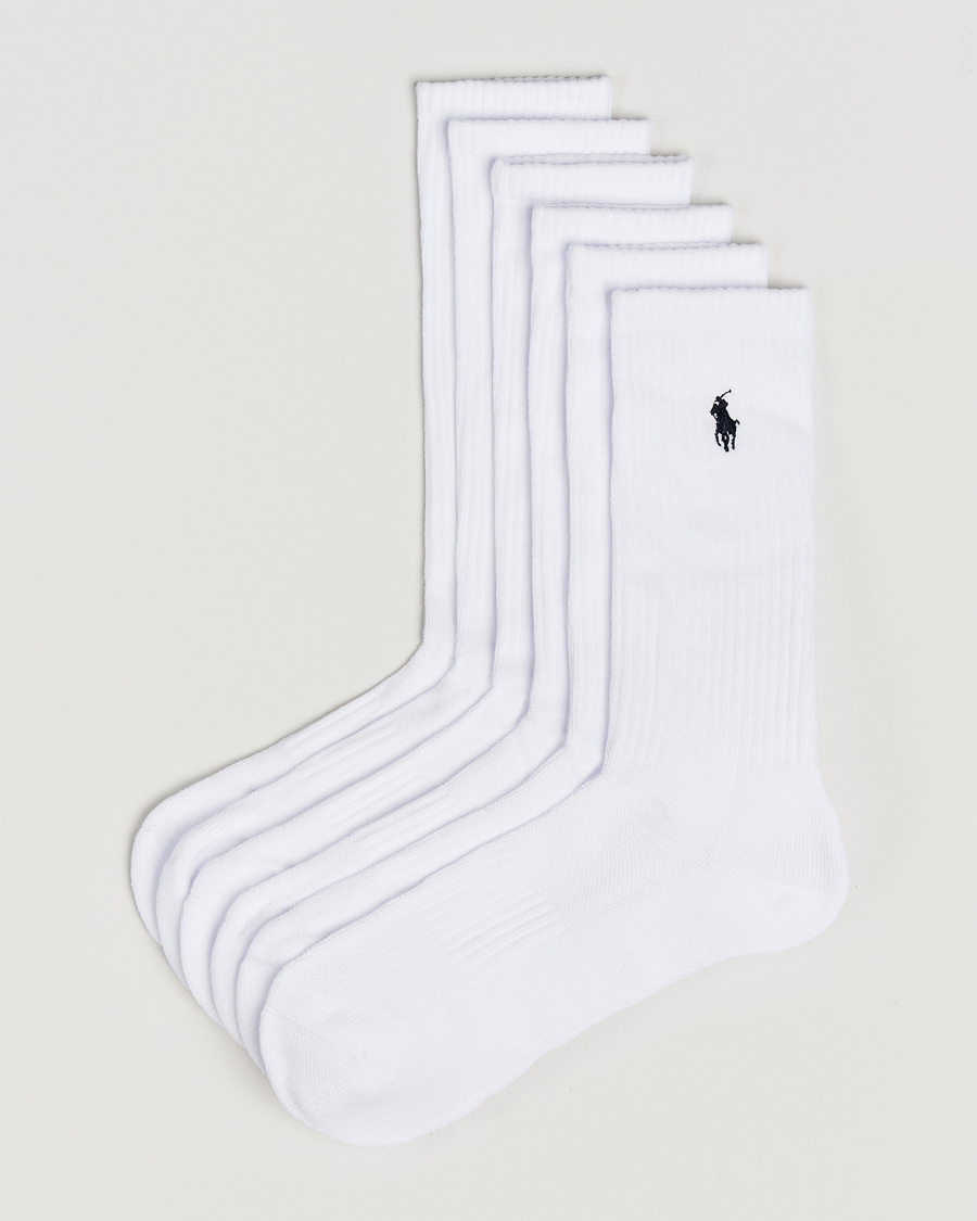 Mies | Alusvaatteet | Polo Ralph Lauren | 6-Pack Cotton Crew Socks White