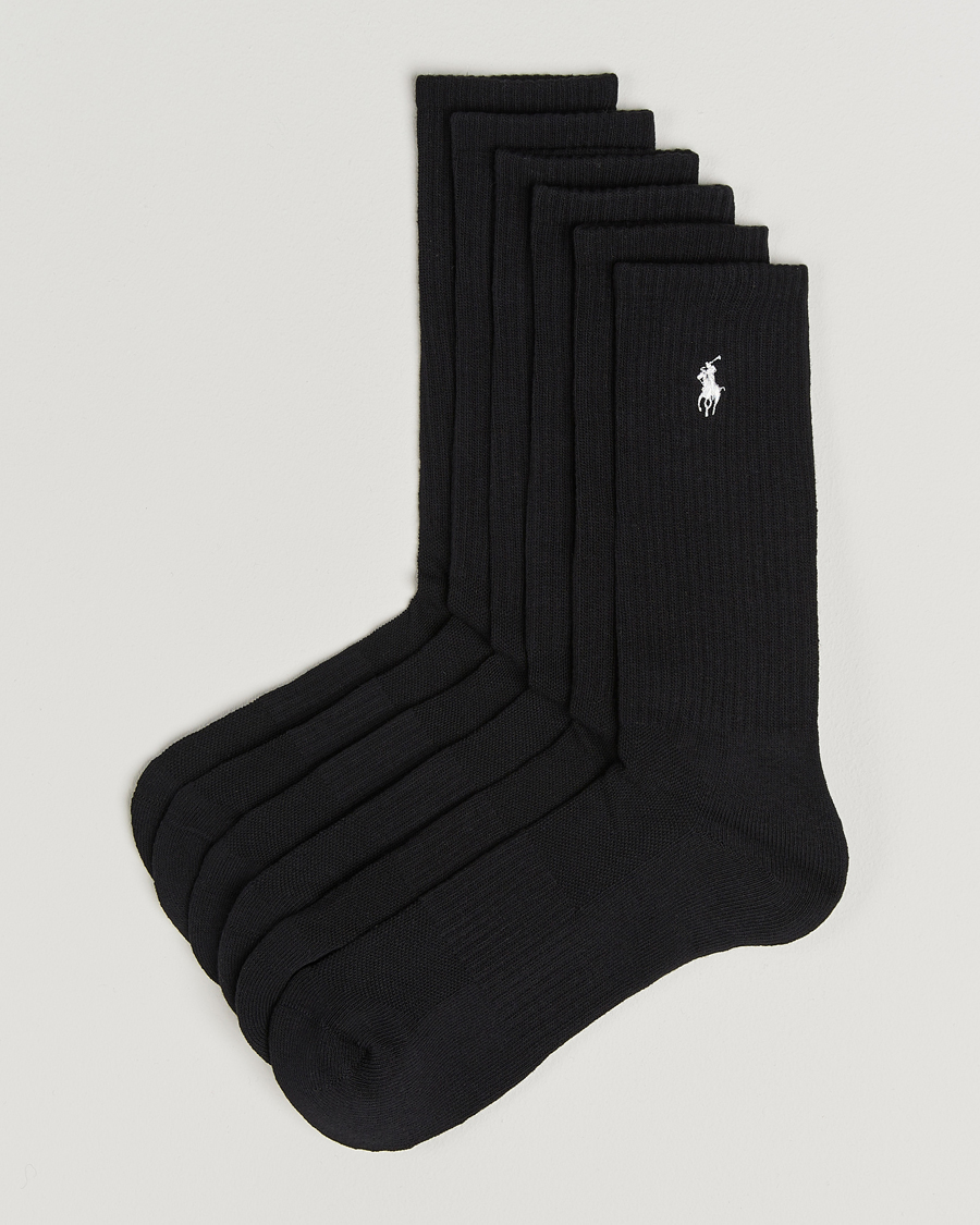 Mies | Alusvaatteet | Polo Ralph Lauren | 6-Pack Cotton Crew Socks Black