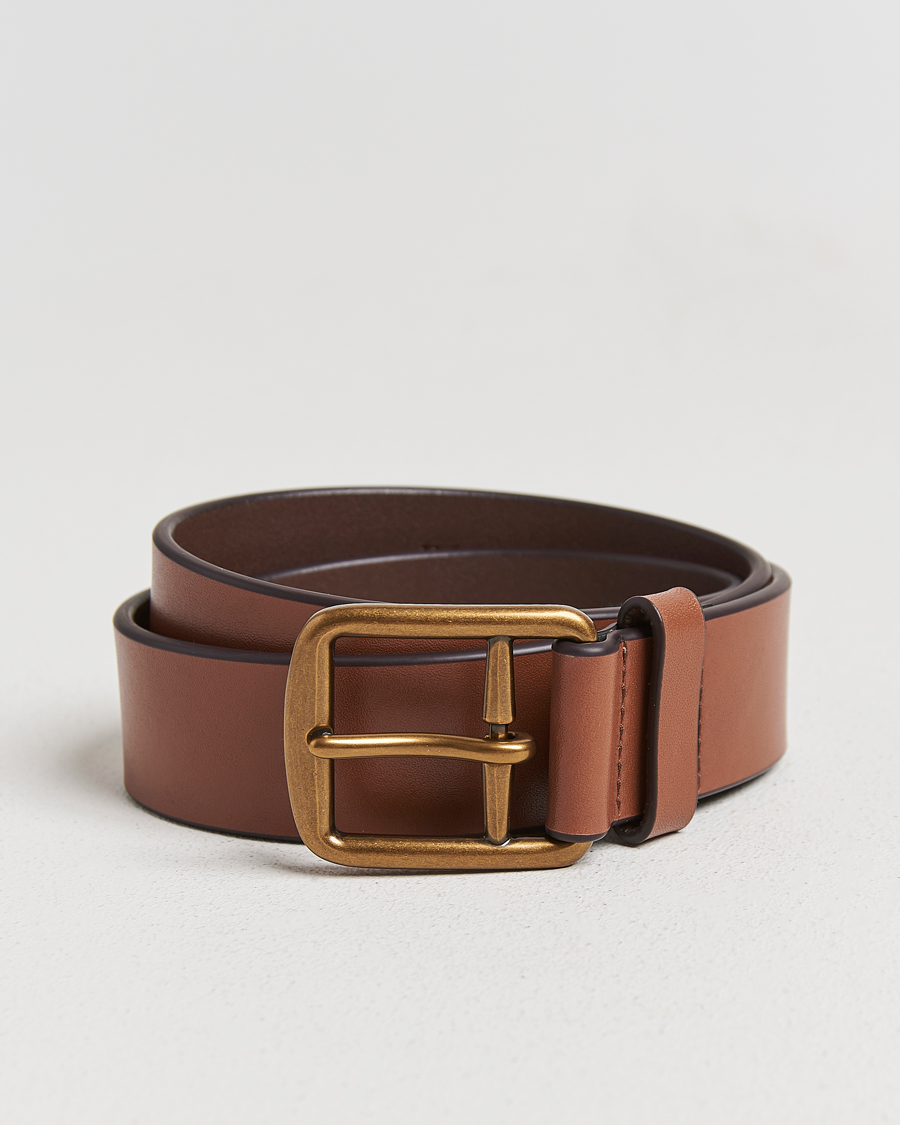 Mies | Vyöt | Polo Ralph Lauren | Signature Pony Leather Belt Saddle