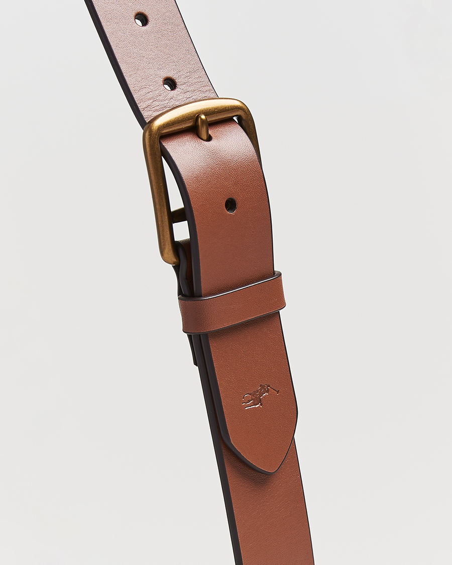 Mies | Vyöt | Polo Ralph Lauren | Signature Pony Leather Belt Saddle