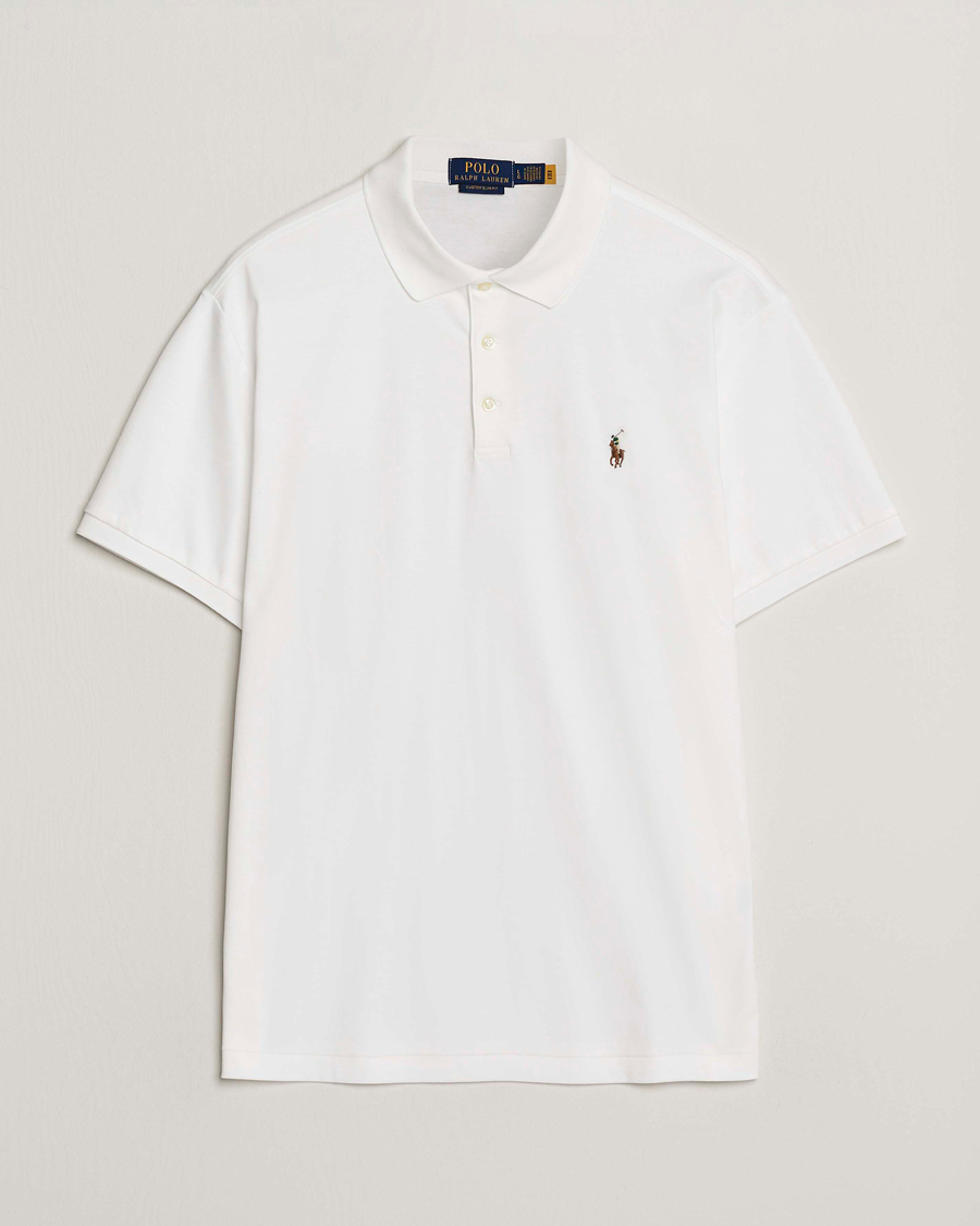 Mies | Pikeet | Polo Ralph Lauren | Custom Slim Fit Cotton Polo White